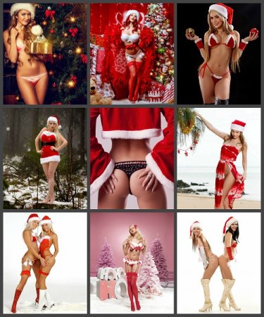 Новогодние обои 2021. Девушки